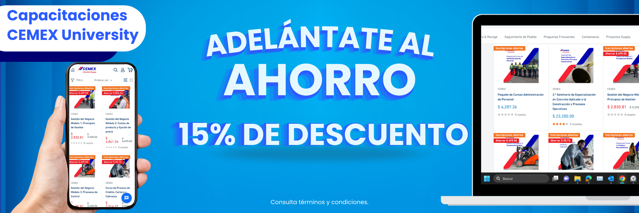 Adelántate al ahorro - Capacitaciones Cemex University