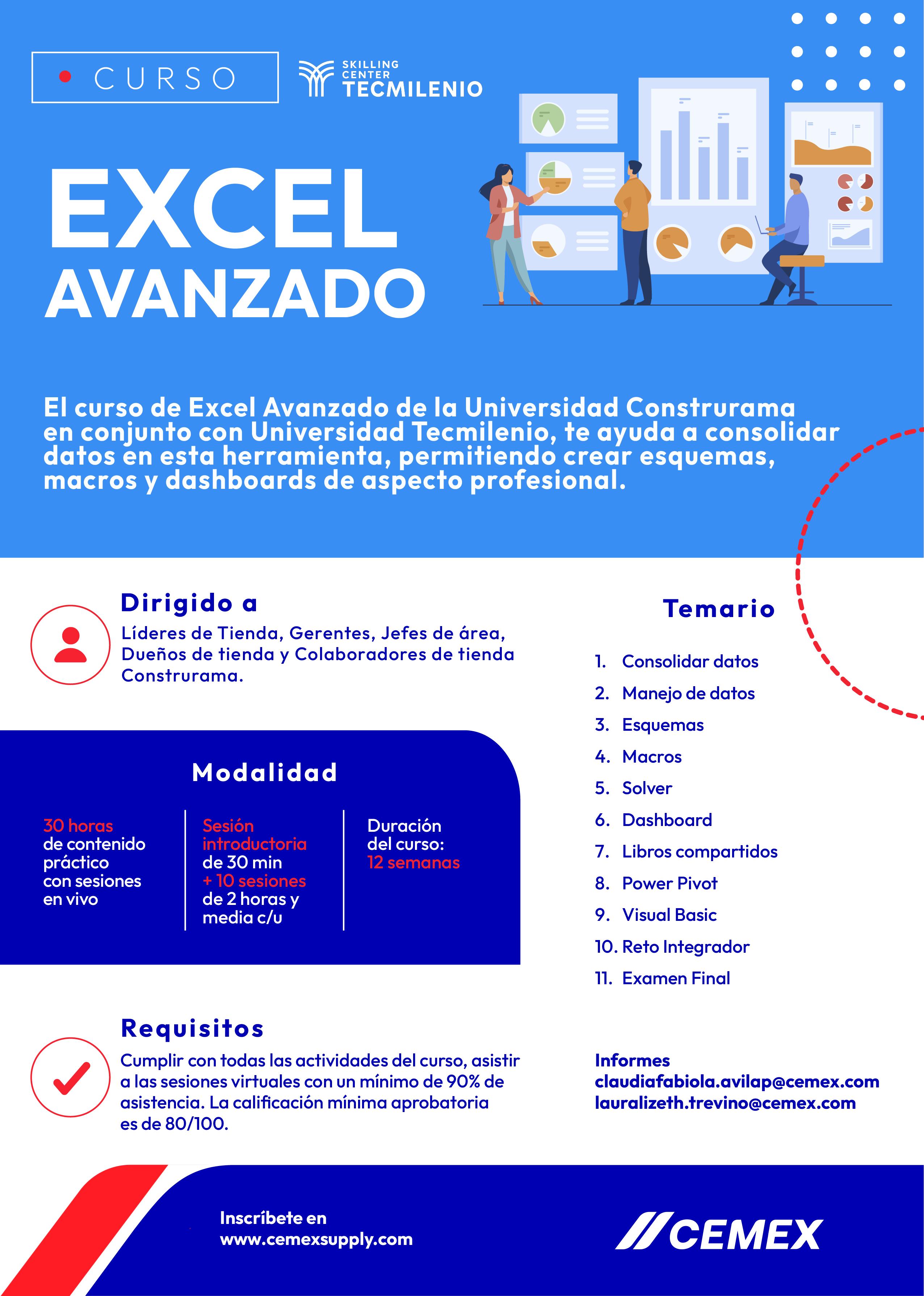 CURSO DE EXCEL AVANZADO - Universidad Construrama