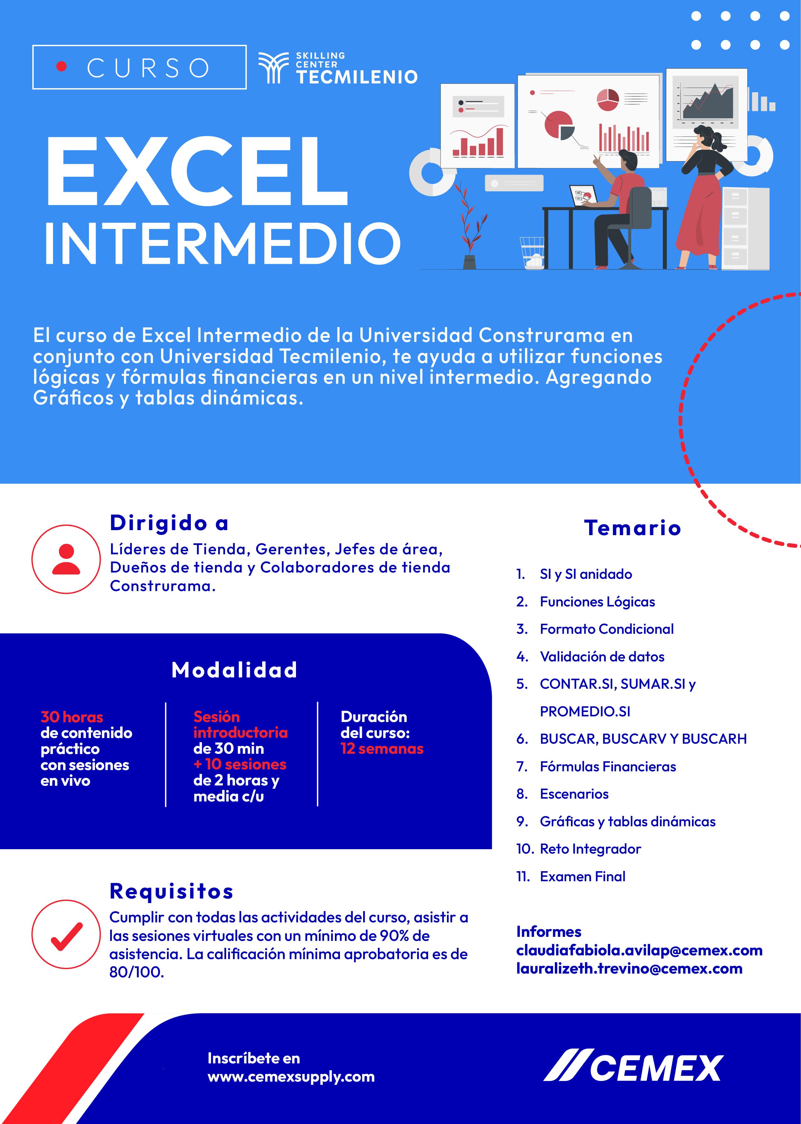 CURSO DE EXCEL INTERMEDIO - Universidad Construrama