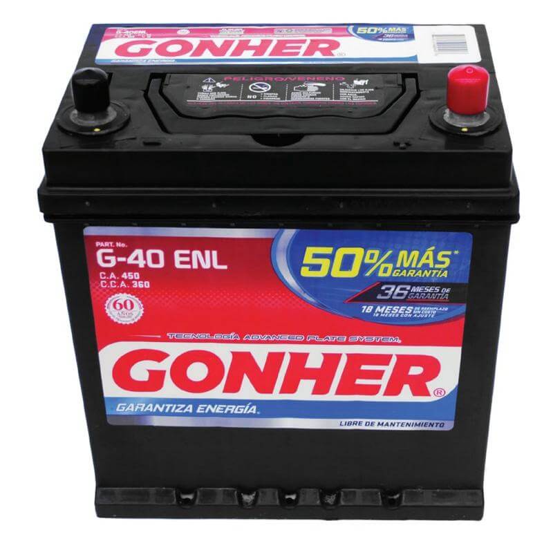 Acumulador G-40ENL GONHER 12V SA 40040