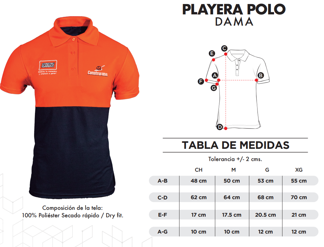 Playera polo Construrama Dama